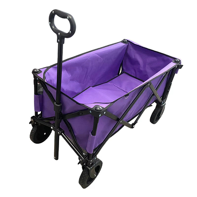 Outdoor Garden Folding Wagon Cart Proses Pengecatan Semprot Baja Dapat Dilipat