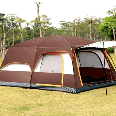 Polyester Oxford 210D Pu Coating Tahan Air Besar Tenda Lapisan Luar Ruang Keluarga 8 Orang Berkemah Tenda