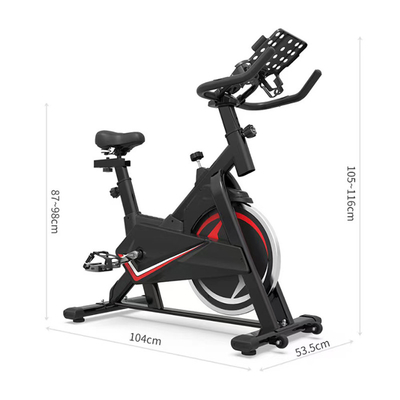 Peralatan Fitness Komersial Sepeda Berputar Dalam Ruangan Baja Karbon Tinggi