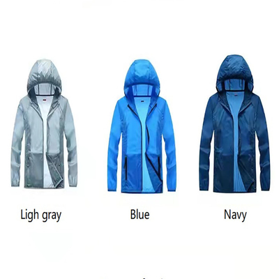 96% Nylon 4% Spandex Bernapas Upf 50 Tahan Matahari Wanita Hoodie Zip Mewah Eco Perlindungan UV Pakaian