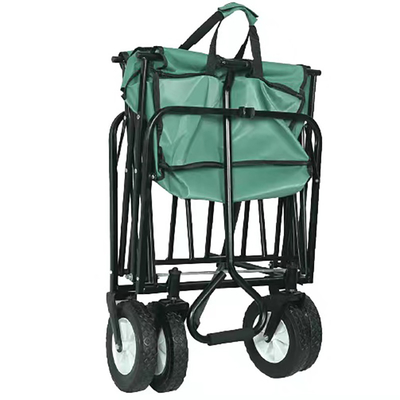 Polyester Solid Empat Roda Lipat Taman Troli Dilipat Lounge Wagon