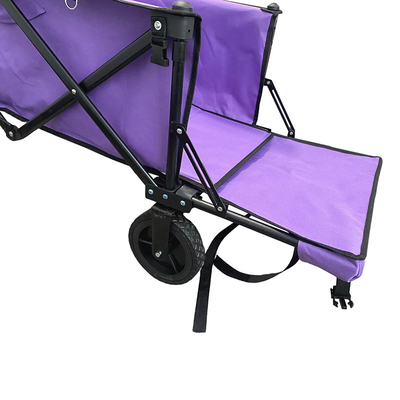 Empat Roda Universal 600D Oxford Cloth Push Wagon Cart Steel Shopping Trolley
