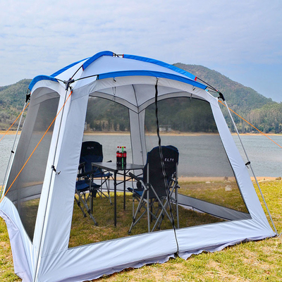 Tenda Olahraga Luar Ruangan 210D Tahan Air 360*360*220cm Tenda Pop Up Otomatis Keluarga