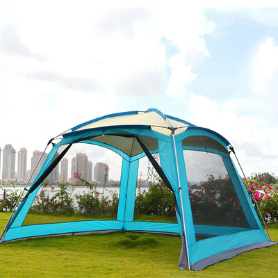 CE Polyester Oxford Tenda Olahraga Luar Ruangan 3000mm 6 Orang Tenda Otomatis Tahan Air