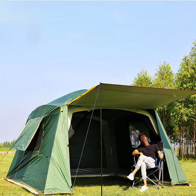 CE Polyester Oxford Tenda Olahraga Luar Ruangan 3000mm 6 Orang Tenda Otomatis Tahan Air