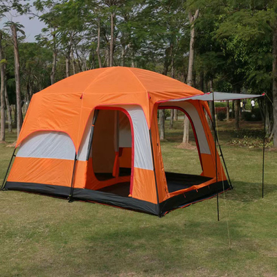 Polyester Oxford 210D Pu Coating Tahan Air Besar Tenda Lapisan Luar Ruang Keluarga 8 Orang Berkemah Tenda
