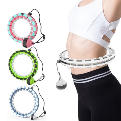 Ukuran yang Dapat Disesuaikan Smart Hula Hoop, Pinggang Tipis 24 Simpul Tertimbang Hula Hoop