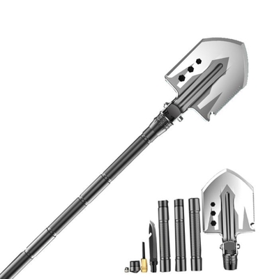 Aluminium Alloy Serbaguna Camping Shovel Jenis Pegangan Lurus