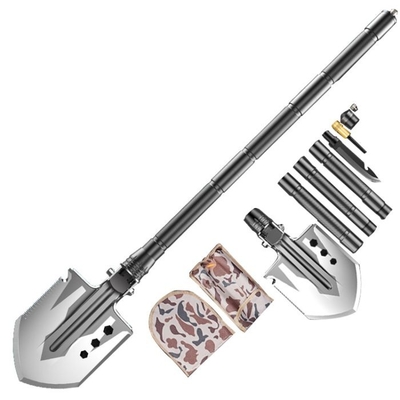 Aluminium Alloy Serbaguna Camping Shovel Jenis Pegangan Lurus