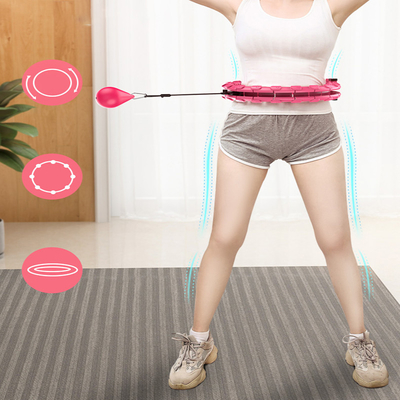 ABS 24 Knots Fitness Smart Hula Hoop, 24 Bagian Tertimbang Hula Hoop 1.3kg