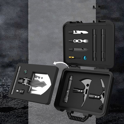 Kit Survival Alat Esensial Luar Ruangan Paduan Aluminium Stainless Steel Karbon Tinggi