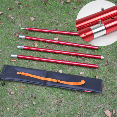 Permukaan Anodized 19mm Tiang Tenda Adjustable, 6000 Series Aluminium Alloy Tent Poles