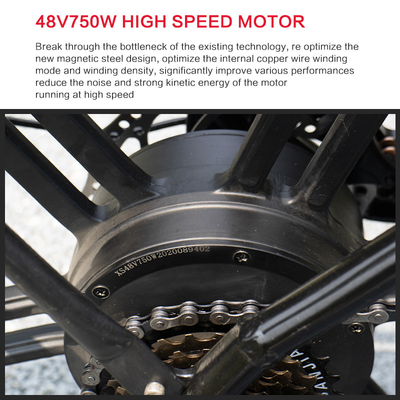 Tampilan Led 30-50Km / H Baterai Lithium Magnesium Alloy Soft Tail Frame Sepeda Listrik