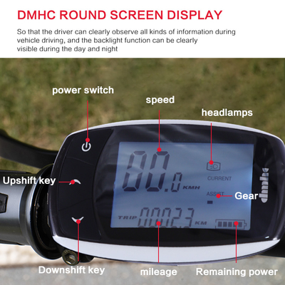 Tampilan Led 30-50Km / H Baterai Lithium Magnesium Alloy Soft Tail Frame Sepeda Listrik