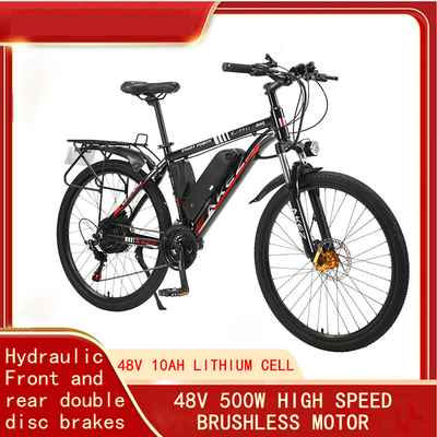 Soft Tail Frame Baterai Lithium Sepeda Listrik 60km, Siklus Listrik Lithium 13Ah 48V