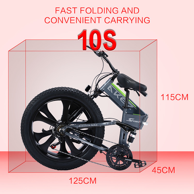 Motor Kecepatan Tinggi 28 MPH Sepeda Listrik Bingkai Ekor Lembut