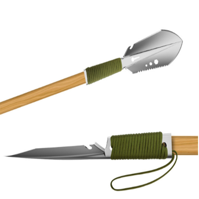 Self-Defense 8in Head Tactical Survival Hand Tools Camping Garden Shovel