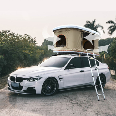 Tenda Atap Mobil Lipat Luar Ruangan Aluminium Bingkai Penjepit Hidrolik Otomatis Dilapisi PU