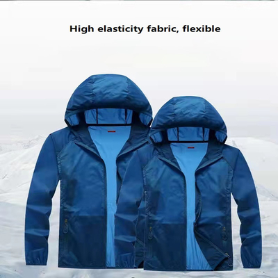 96% Nylon 4% Spandex Bernapas Upf 50 Tahan Matahari Wanita Hoodie Zip Mewah Eco Perlindungan UV Pakaian