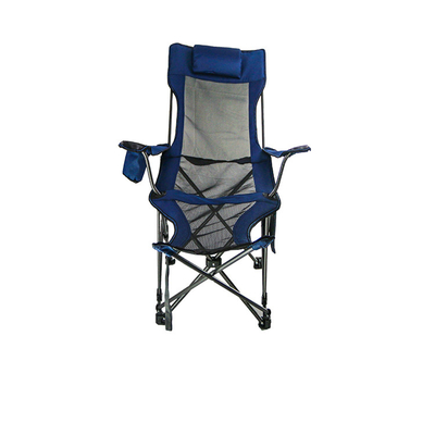 Duduk Dan Berbaring Pipa Baja 600D Fabric Portable Stowable Metal Camping Folding Chairs
