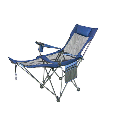 Duduk Dan Berbaring Pipa Baja 600D Fabric Portable Stowable Metal Camping Folding Chairs