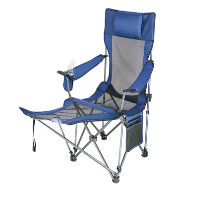 Duduk Dan Berbaring Pipa Baja 600D Fabric Portable Stowable Metal Camping Folding Chairs