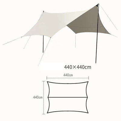 Beach Shade Canopy Tenda Olahraga Luar Ruangan Sun Shelter Sun Awning Upf40 Anti UV