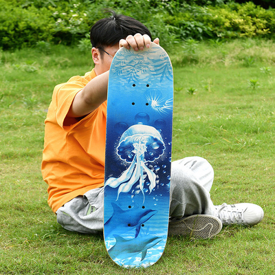 Bantalan Baja Karbon Longboard Skateboard Wheels Pencetakan Transfer Panas