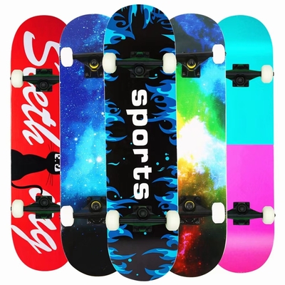 Bantalan Baja Karbon Longboard Skateboard Wheels Pencetakan Transfer Panas