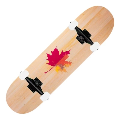 7 Lapisan Kayu Maple Pasir Pu Roda Dek Kayu Off Road Skateboard Bearing Hitam